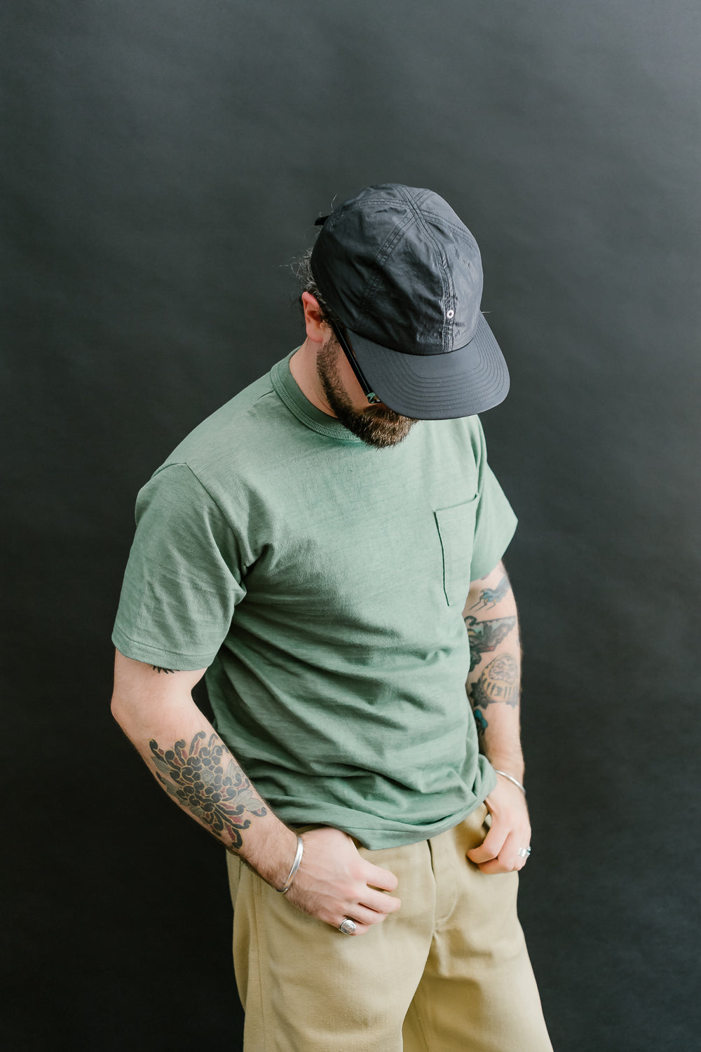 Lot 4601P - Slubby Cotton Pocket T-Shirt - MC Green (Seasonal)