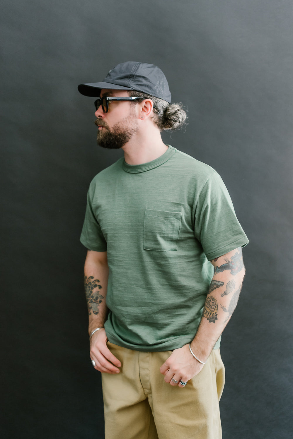 Lot 4601P - Slubby Cotton Pocket T-Shirt - MC Green (Seasonal)