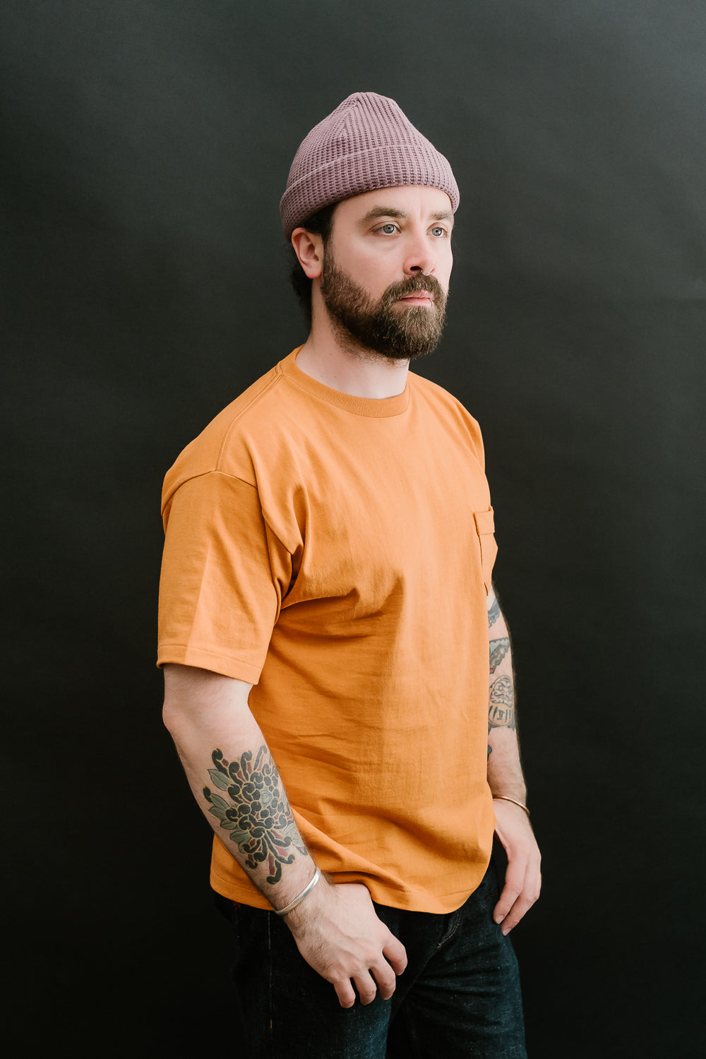 Lot 263 - DENIME - Crew Neck Pocket Tee - Brick