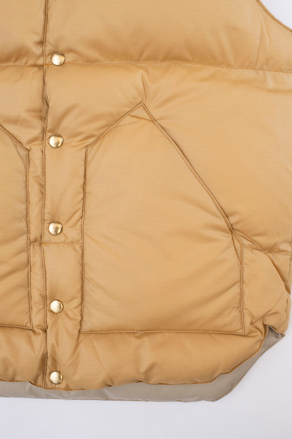 Lot 2197 - Rocky Mountain Featherbed x Warehouse Ripstop Nylon Down Vest - Beige Mustard