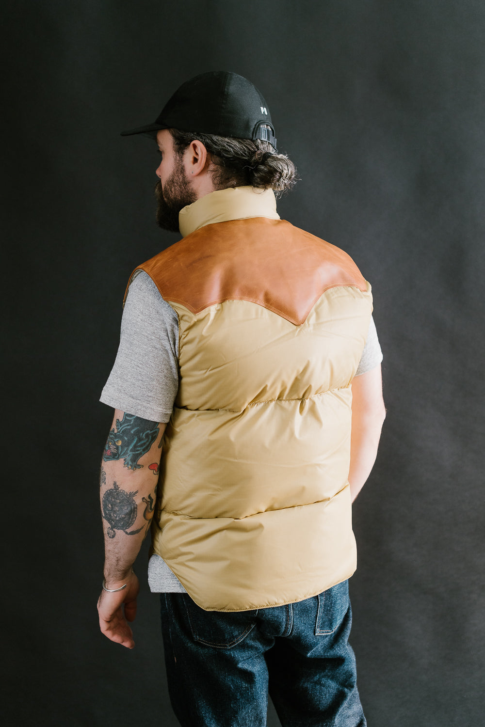 Lot 2197 - Rocky Mountain Featherbed x Warehouse Ripstop Nylon Down Vest - Beige Mustard