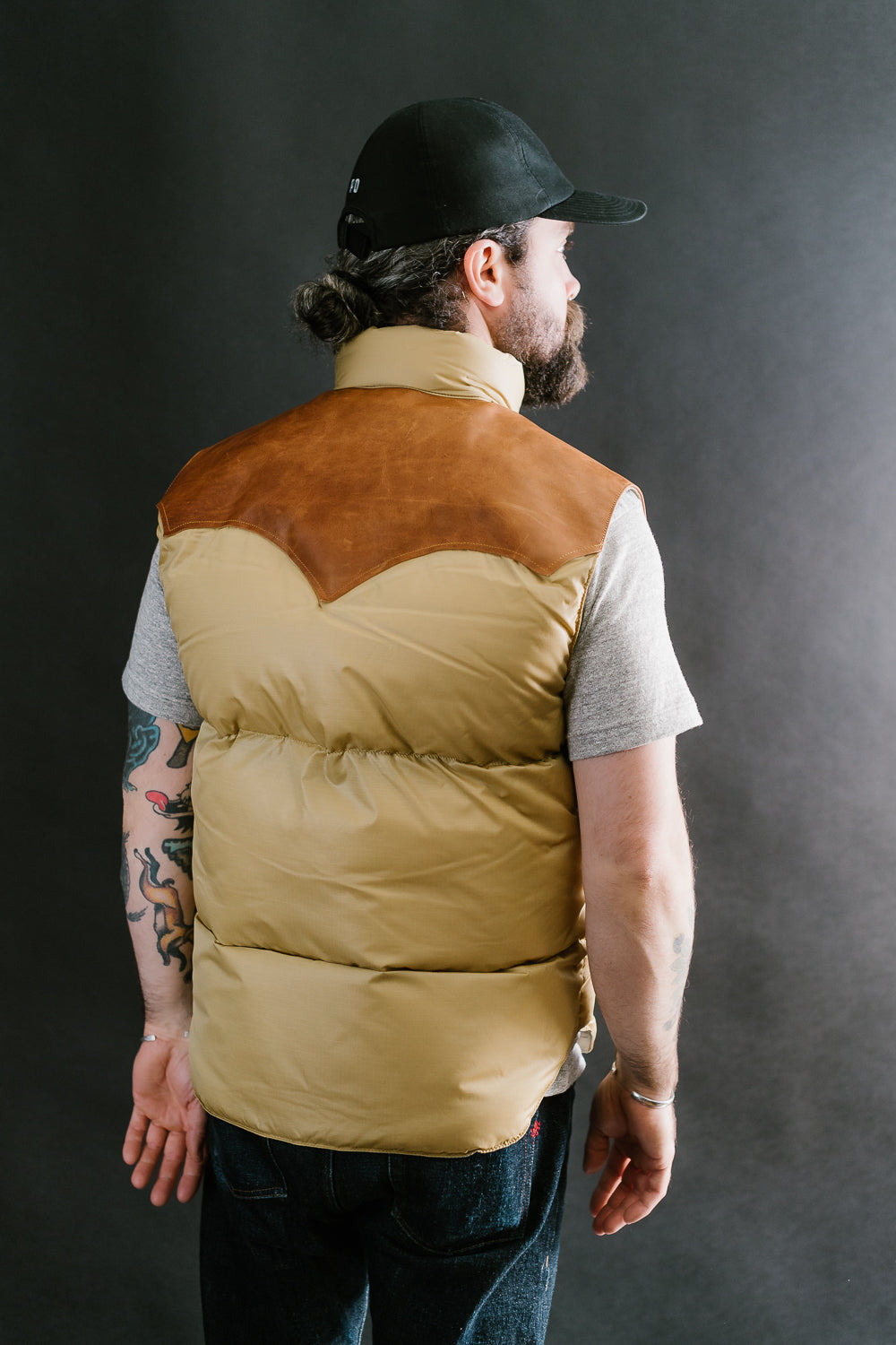 Lot 2197 - Rocky Mountain Featherbed x Warehouse Ripstop Nylon Down Vest - Beige Mustard