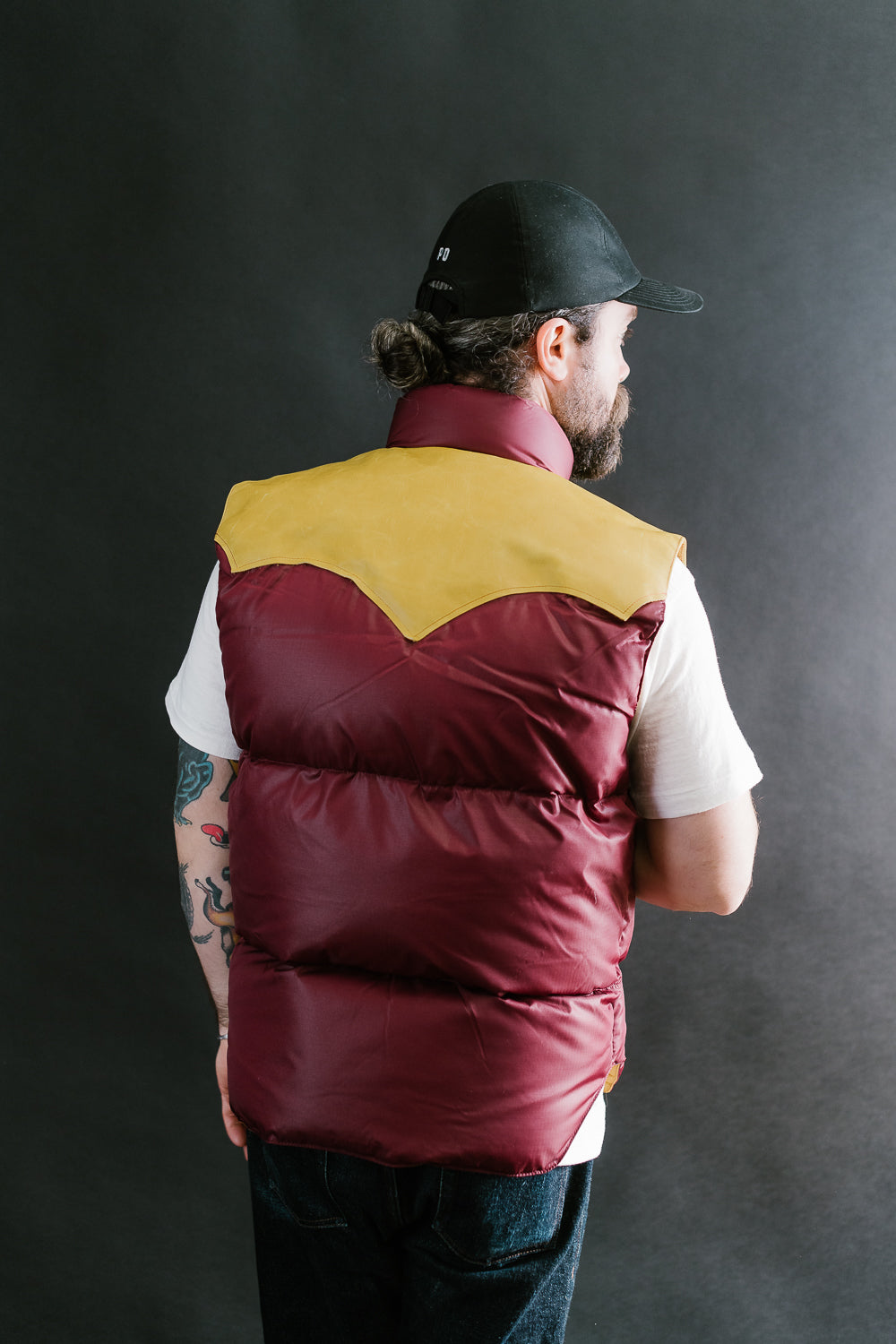 Lot 2197 - Rocky Mountain Featherbed x Warehouse Ripstop Nylon Down Vest - Burgundy