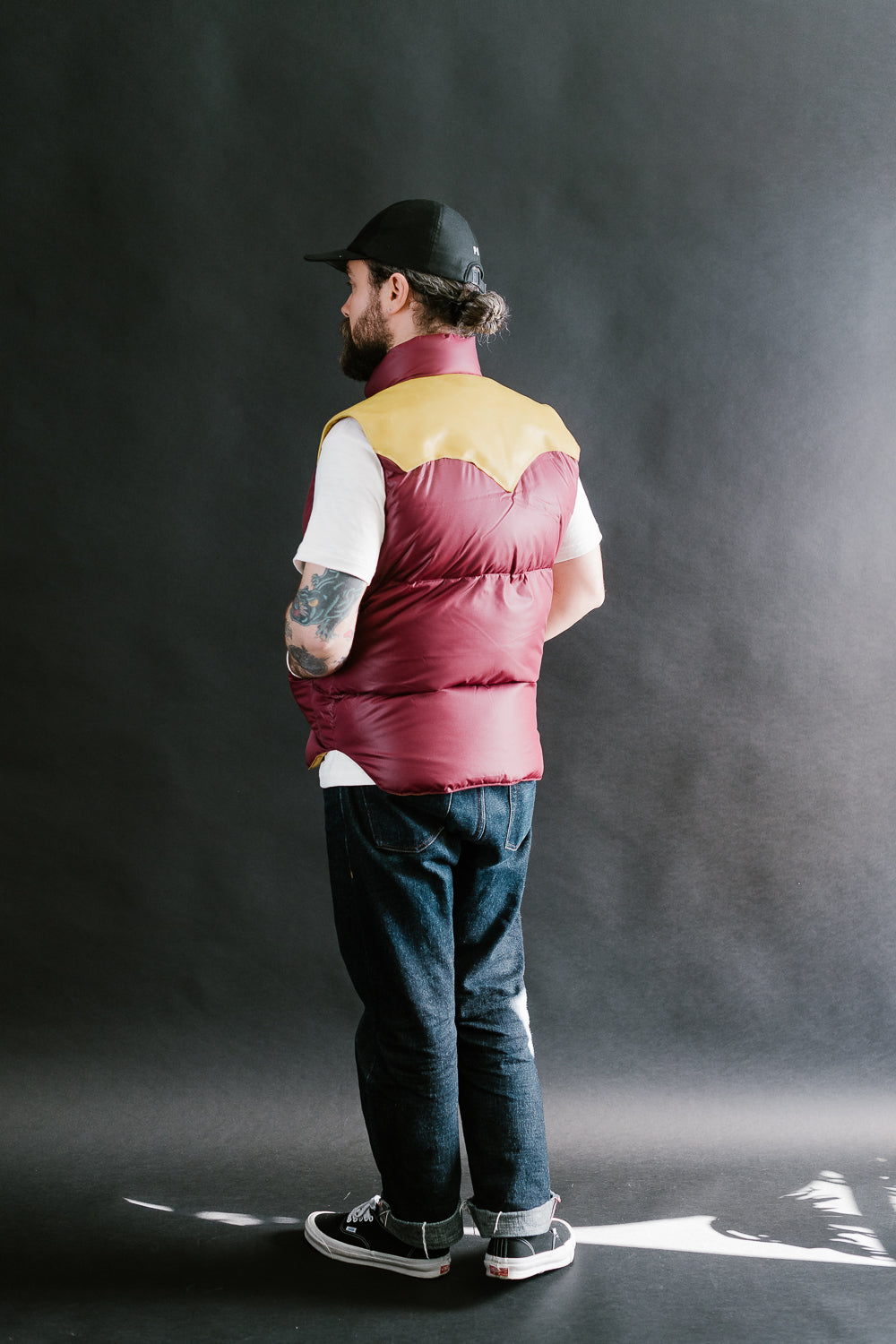 Lot 2197 - Rocky Mountain Featherbed x Warehouse Ripstop Nylon Down Vest - Burgundy