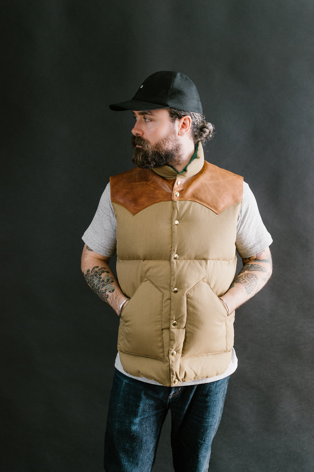 Lot 2199 - Rocky Mountain x Warehouse Dobby Twill Vest - Brown