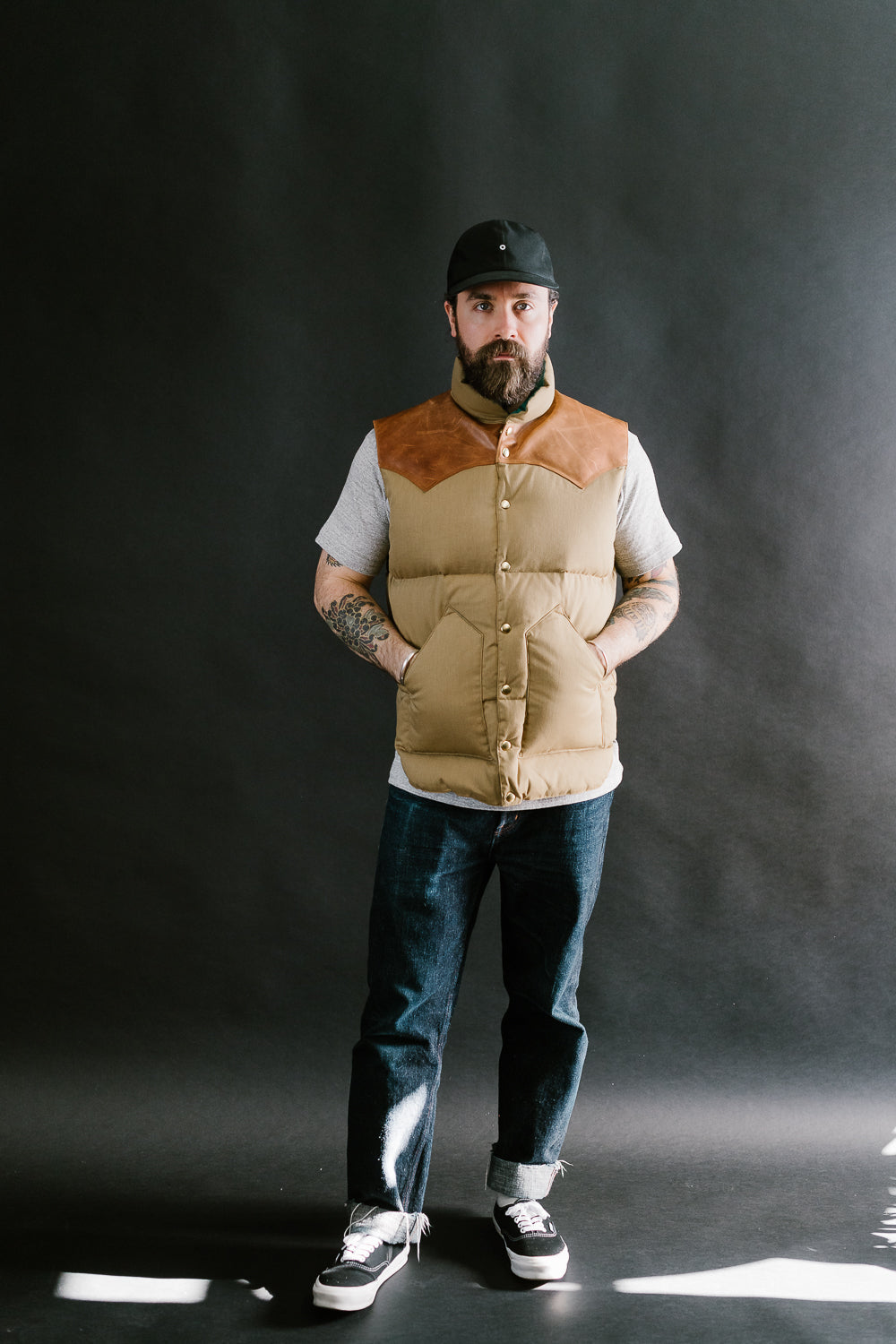 Lot 2199 - Rocky Mountain x Warehouse Dobby Twill Vest - Brown