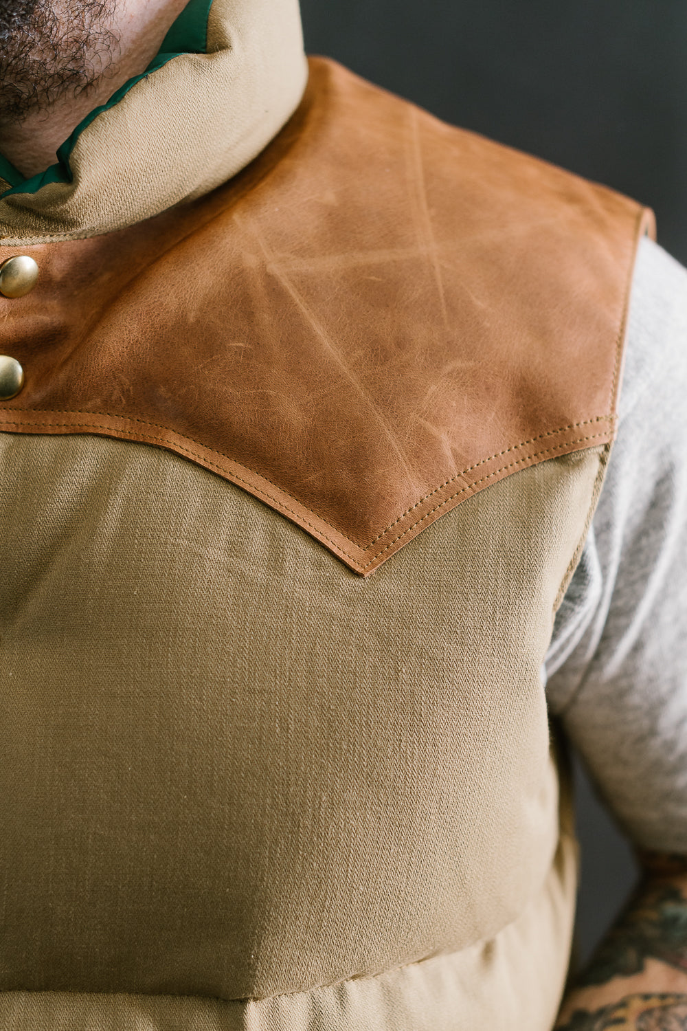 Lot 2199 - Rocky Mountain x Warehouse Dobby Twill Vest - Brown