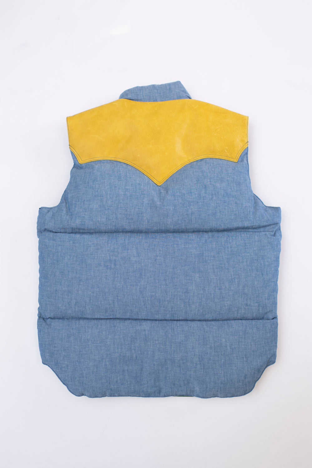 Lot 2200 - Rocky Mountain x Warehouse Selvedge Chambray Down Vest - Sax