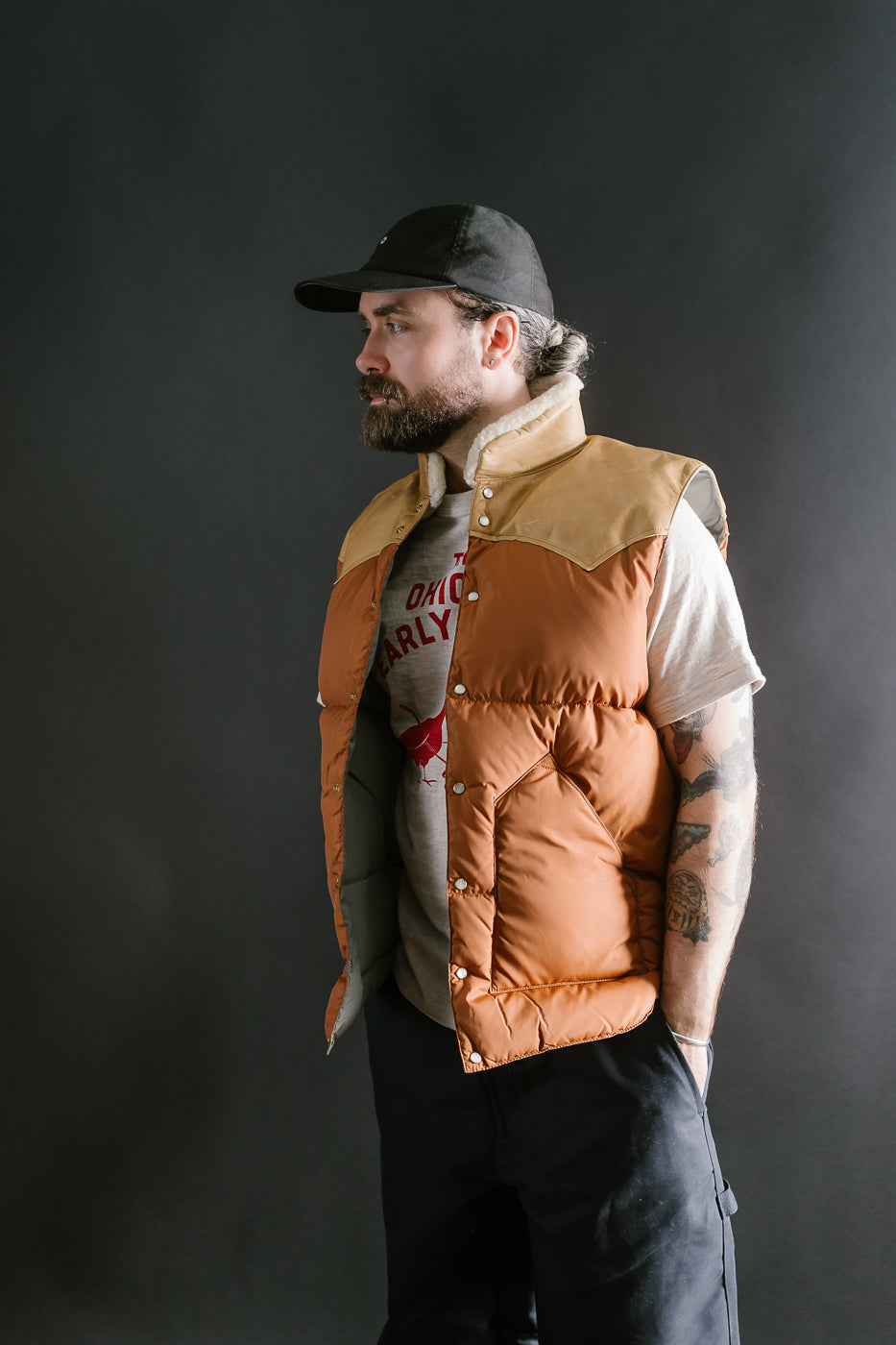 Lot 2222 - Rocky Mountain x Warehouse Nylon Christy Vest - Brown