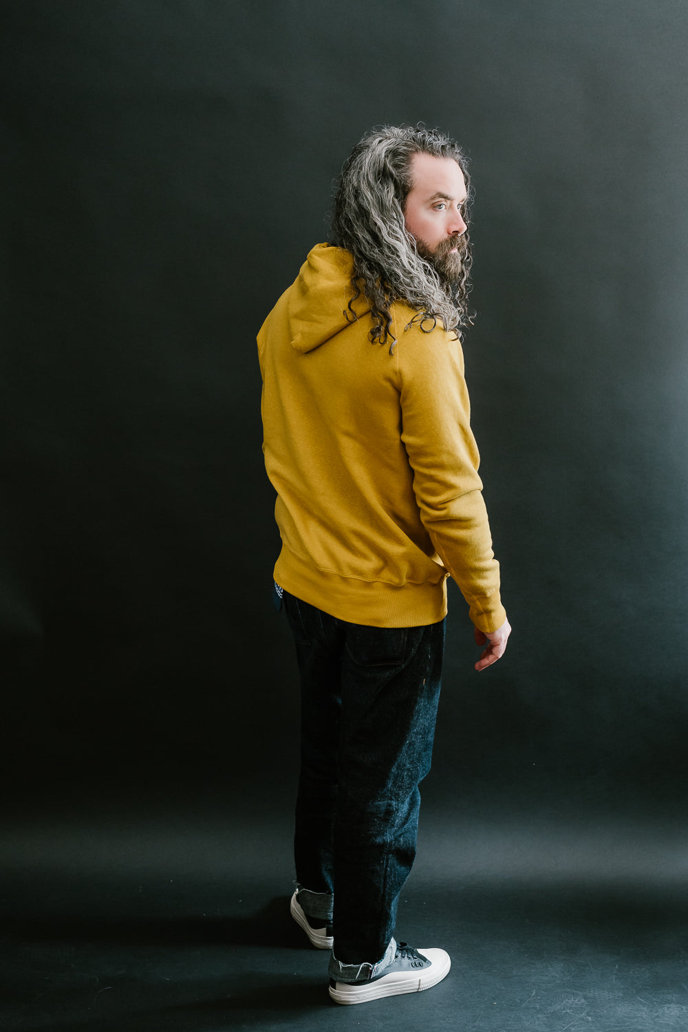 Lot 262 - DENIME - Four Needle Raglan Hoodie - Yellow