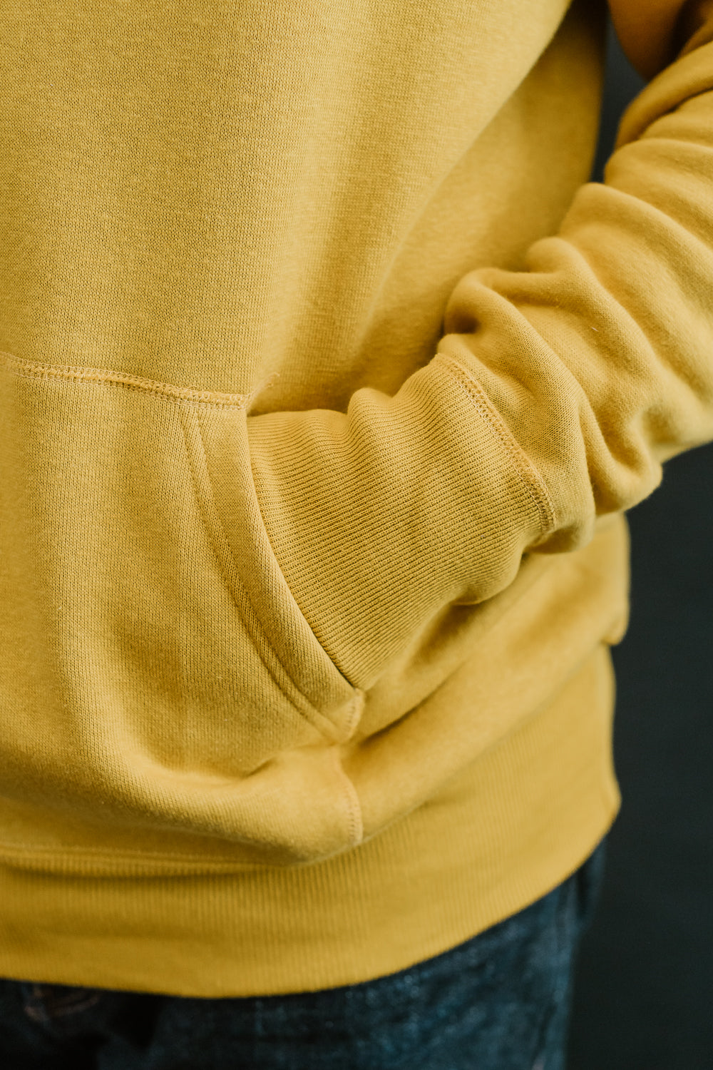 Lot 262 - DENIME - Four Needle Raglan Hoodie - Yellow