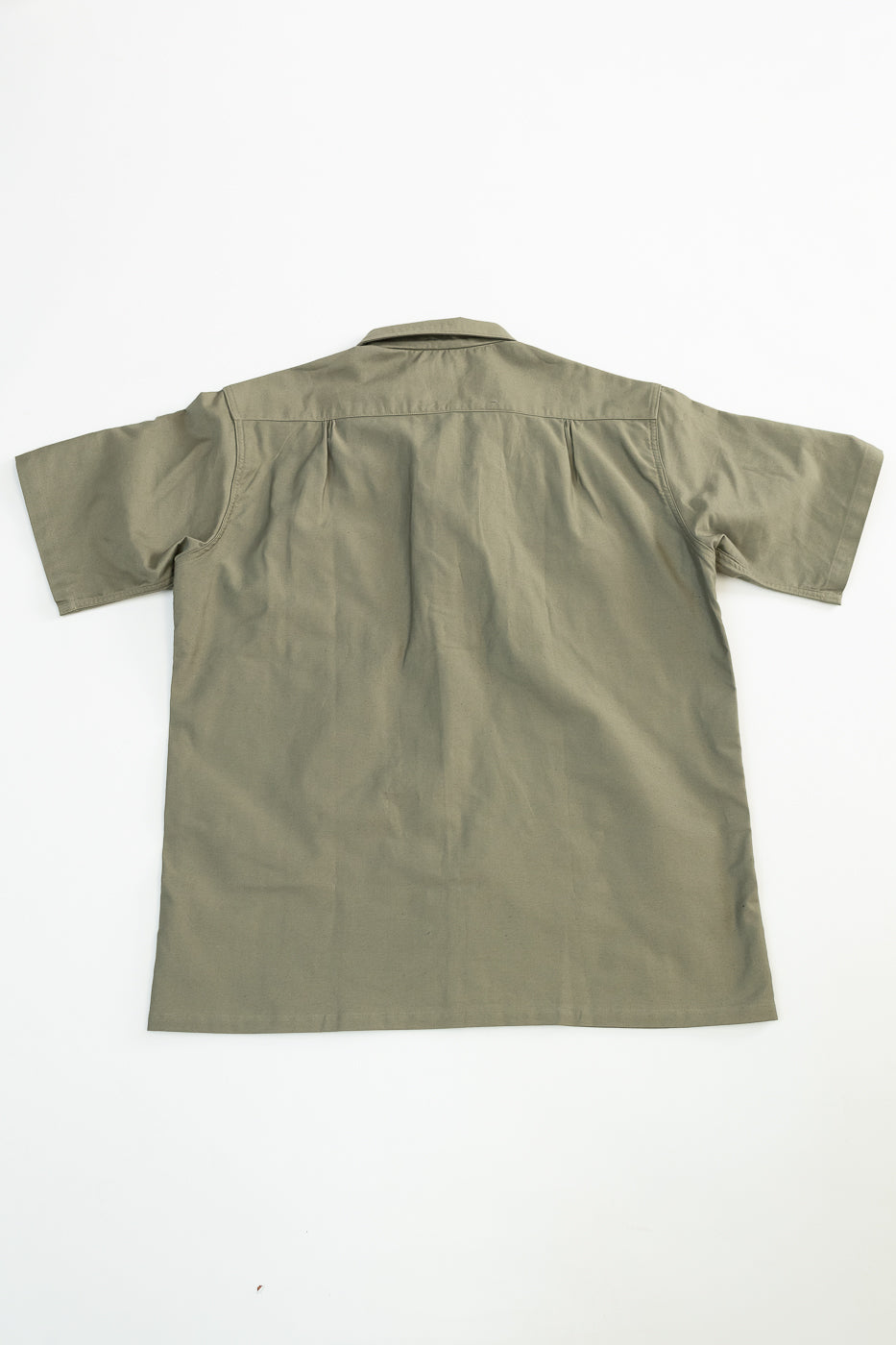 Lot 3091 - S/S Open Collar Shirt - OD Green