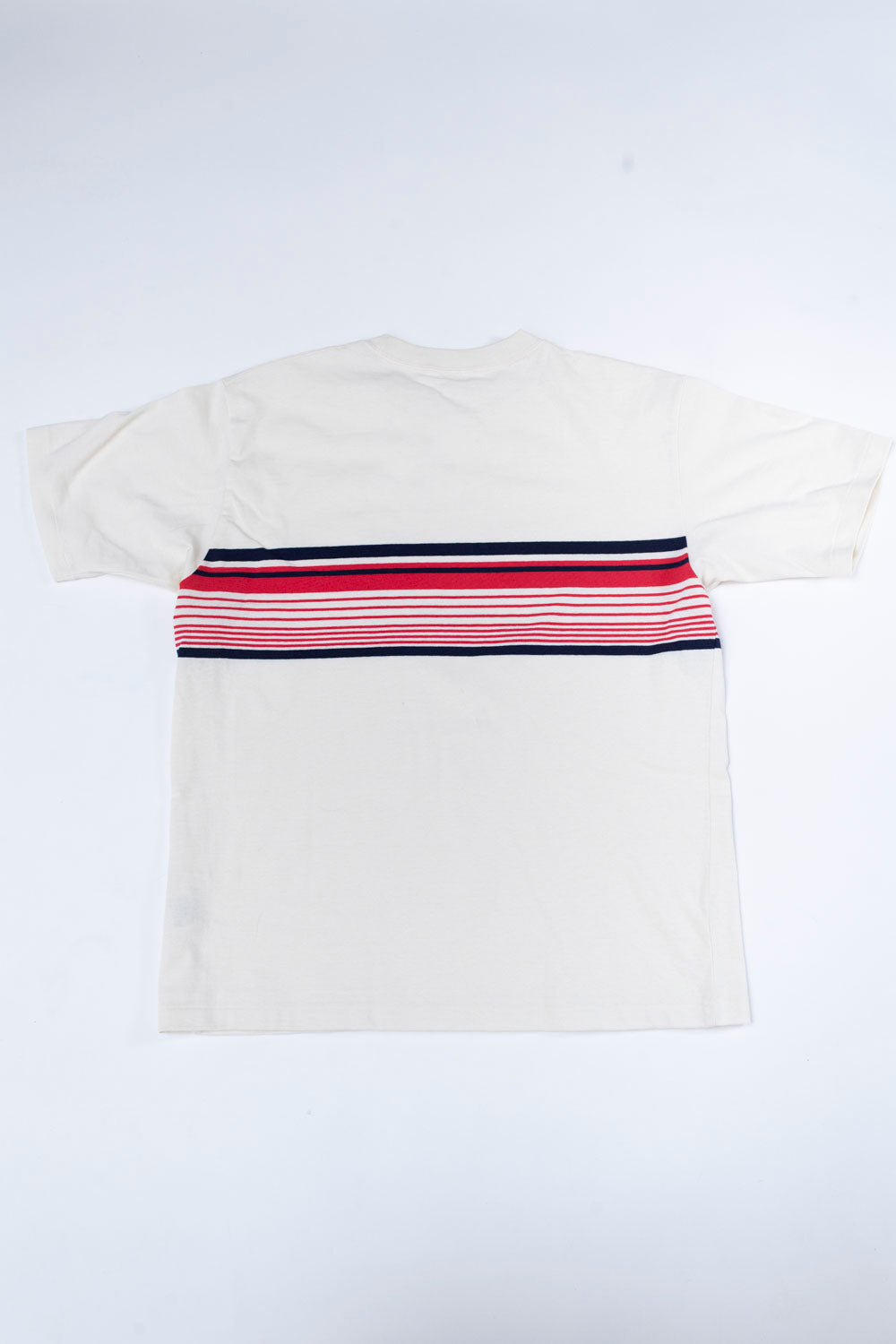 Lot 4093 - Panel Border Tee - Cream, Navy, Red