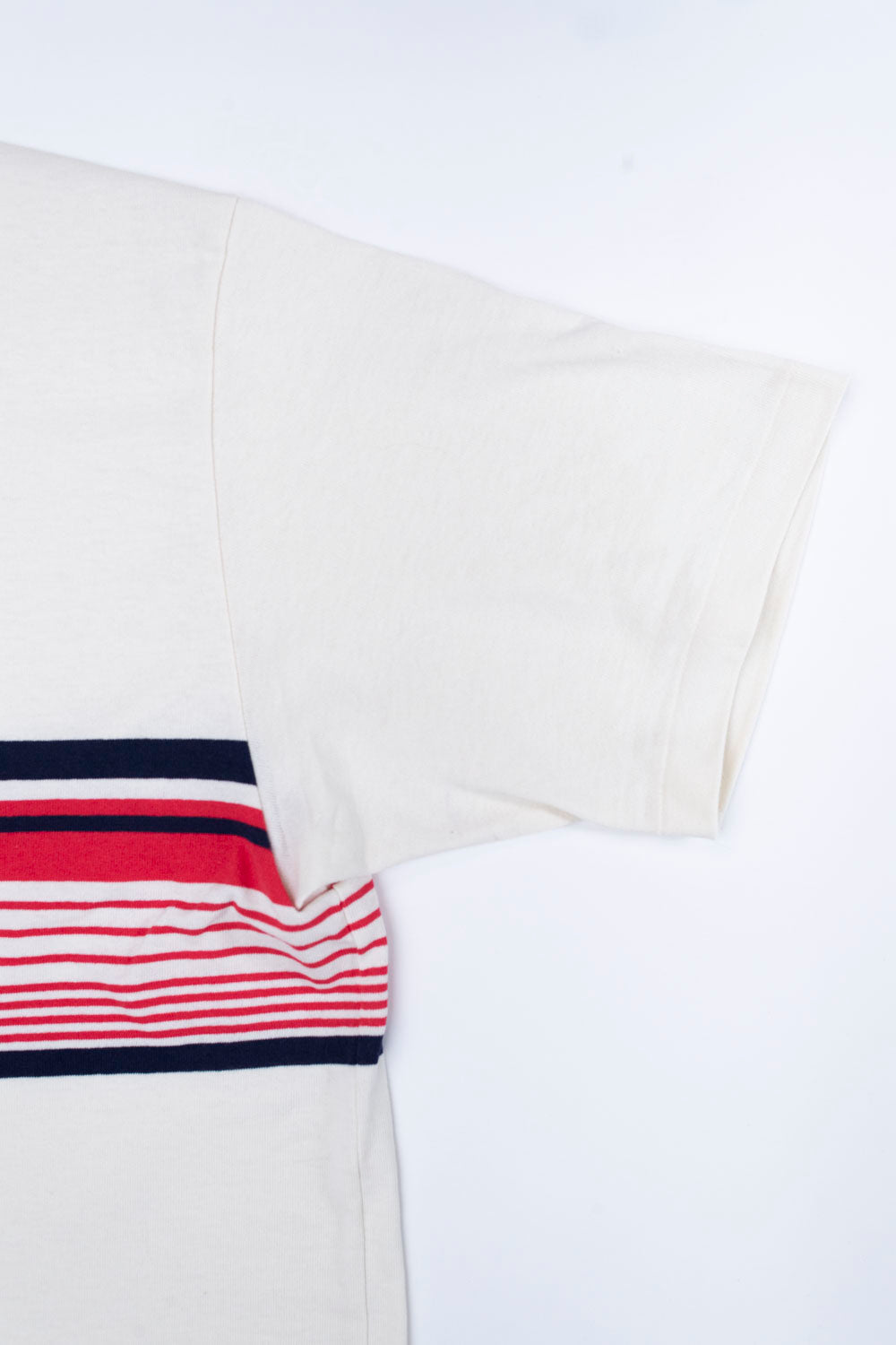 Lot 4093 - Panel Border Tee - Cream, Navy, Red