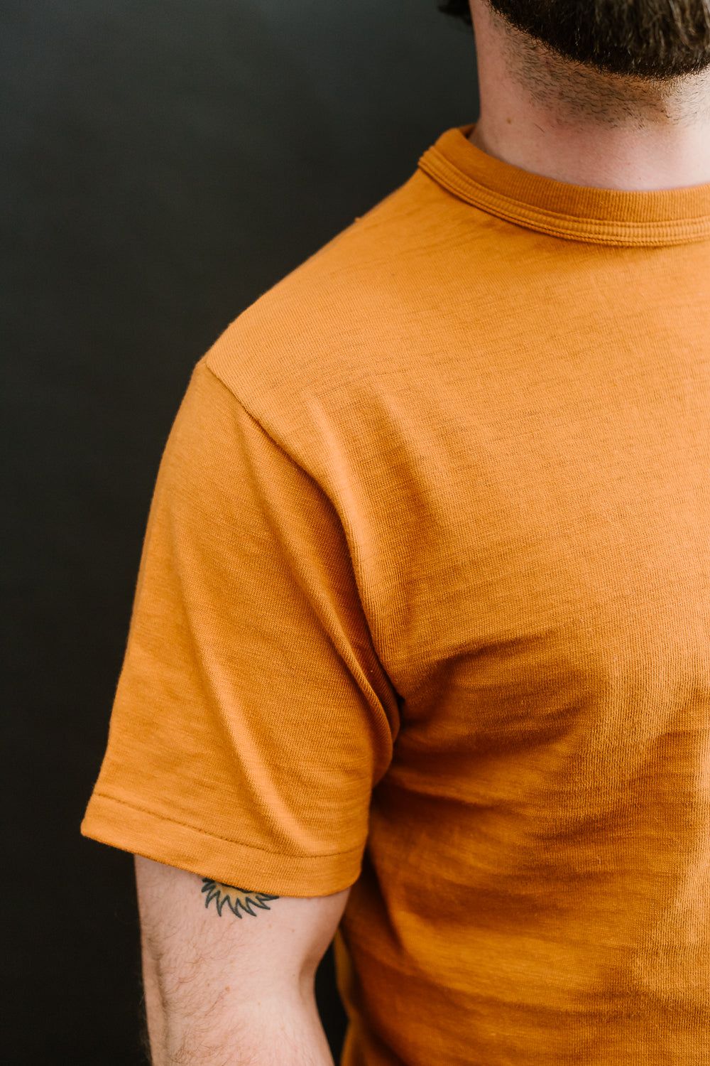 Lot 4601P - Slubby Cotton Pocket T-Shirt - Dark Orange