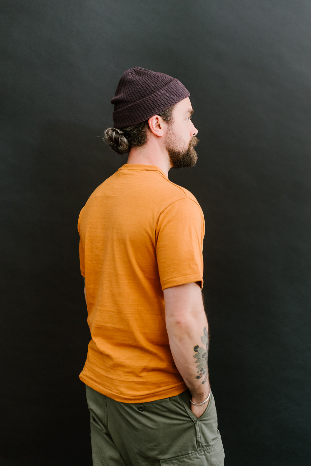 Lot 4601P - Slubby Cotton Pocket T-Shirt - Dark Orange