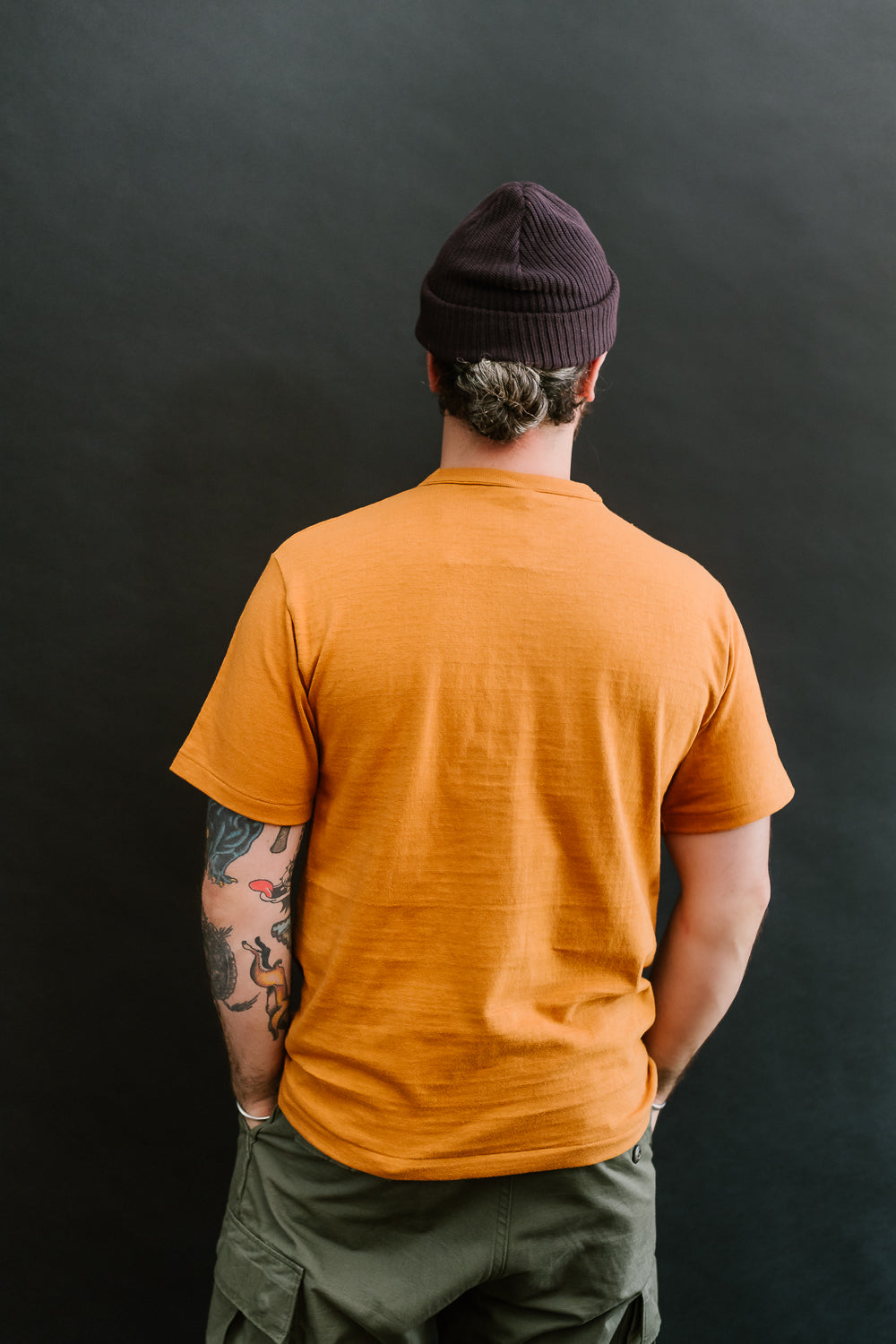 Lot 4601P - Slubby Cotton Pocket T-Shirt - Dark Orange