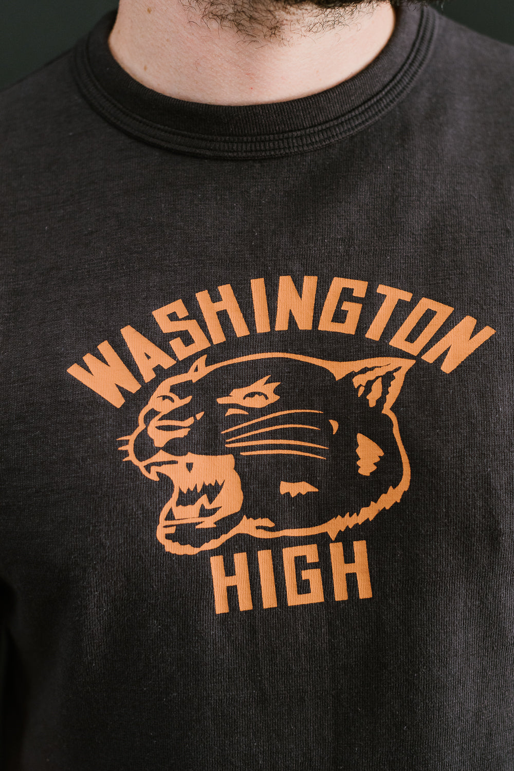 Lot 4601 - Washington Print T-Shirt - Sumikuro, Orange