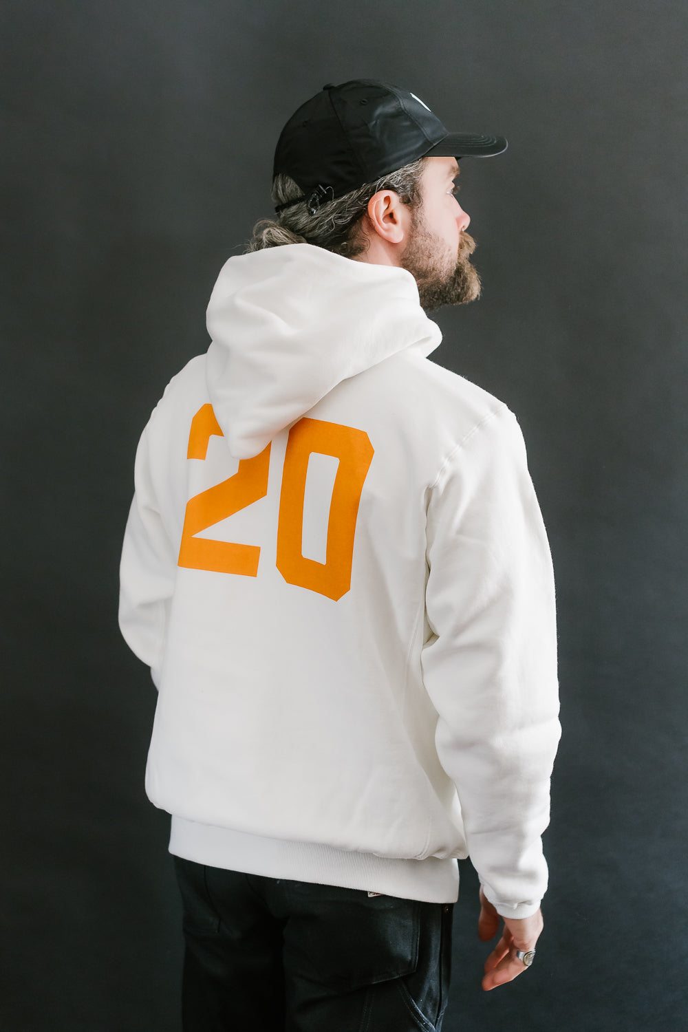 Lot 484 - Heavyweight Hooded Sweatshirt No. 20 - Off White