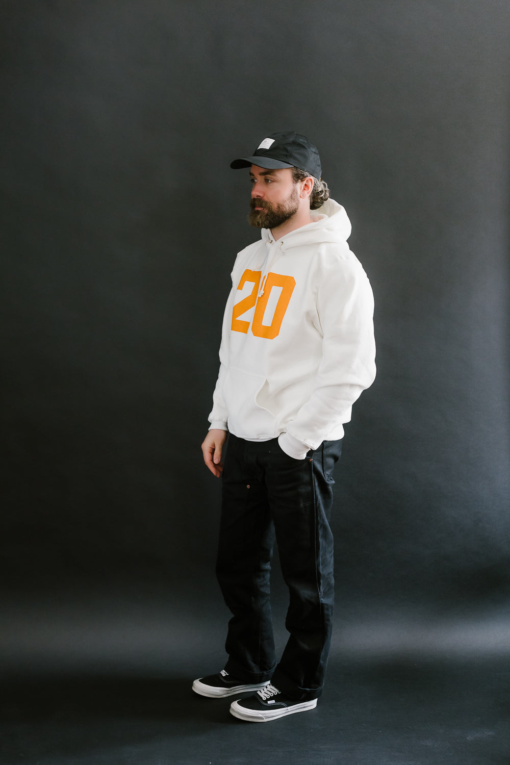 Lot 484 - Heavyweight Hooded Sweatshirt No. 20 - Off White