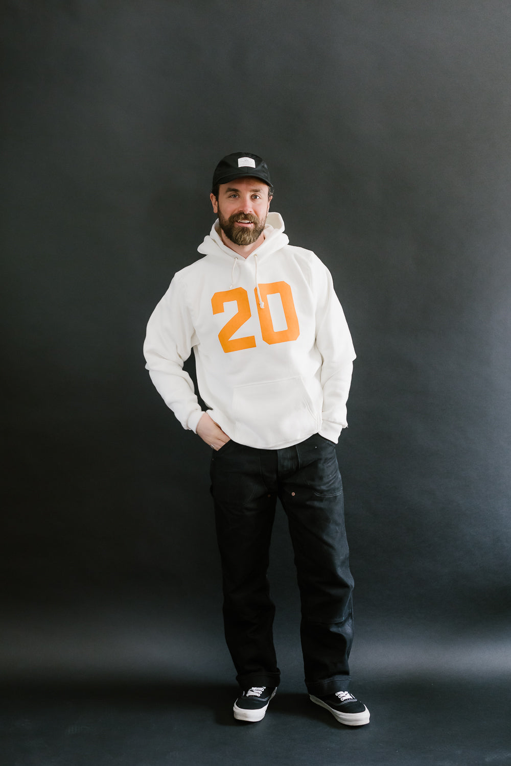 Lot 484 - Heavyweight Hooded Sweatshirt No. 20 - Off White