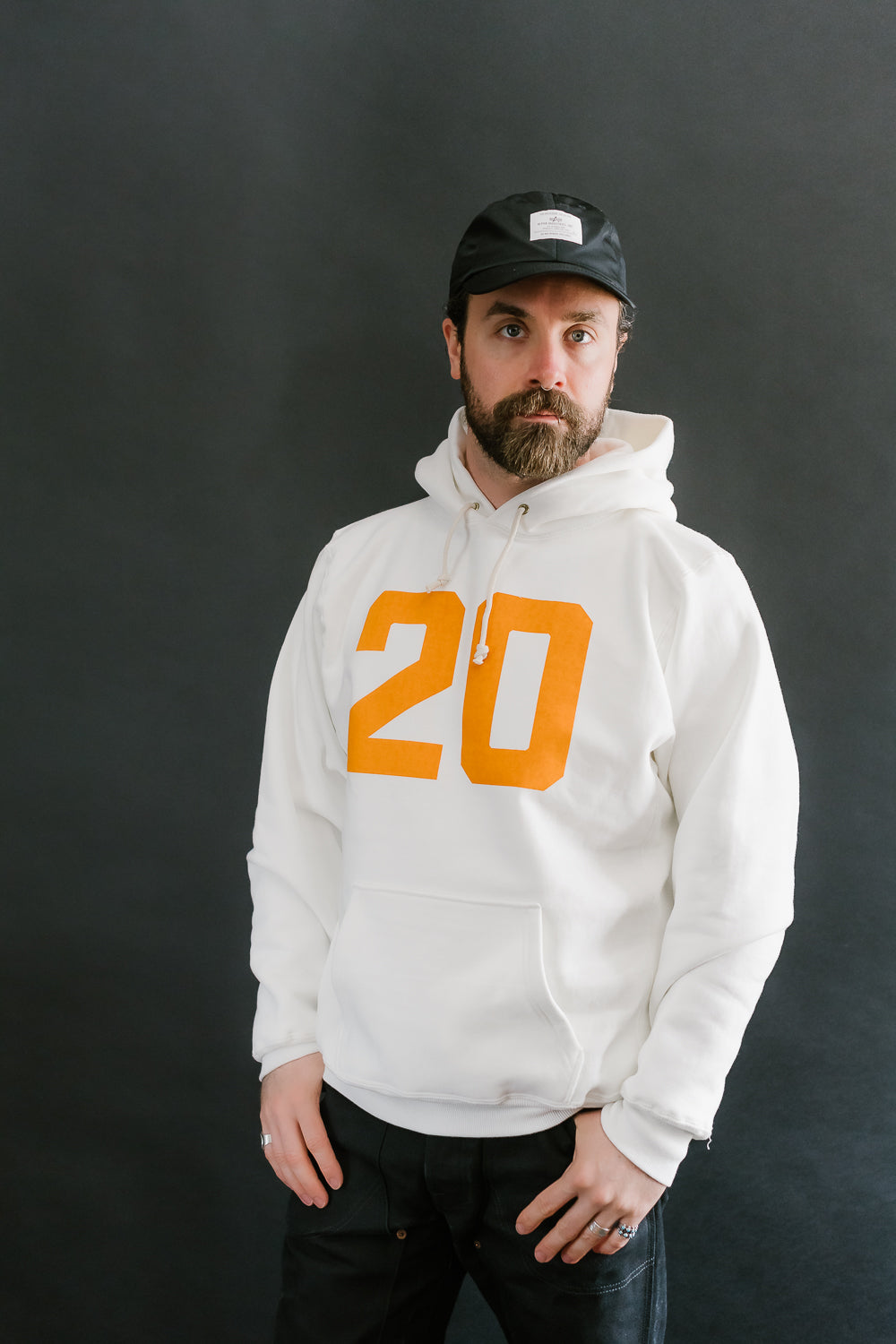 Lot 484 - Heavyweight Hooded Sweatshirt No. 20 - Off White