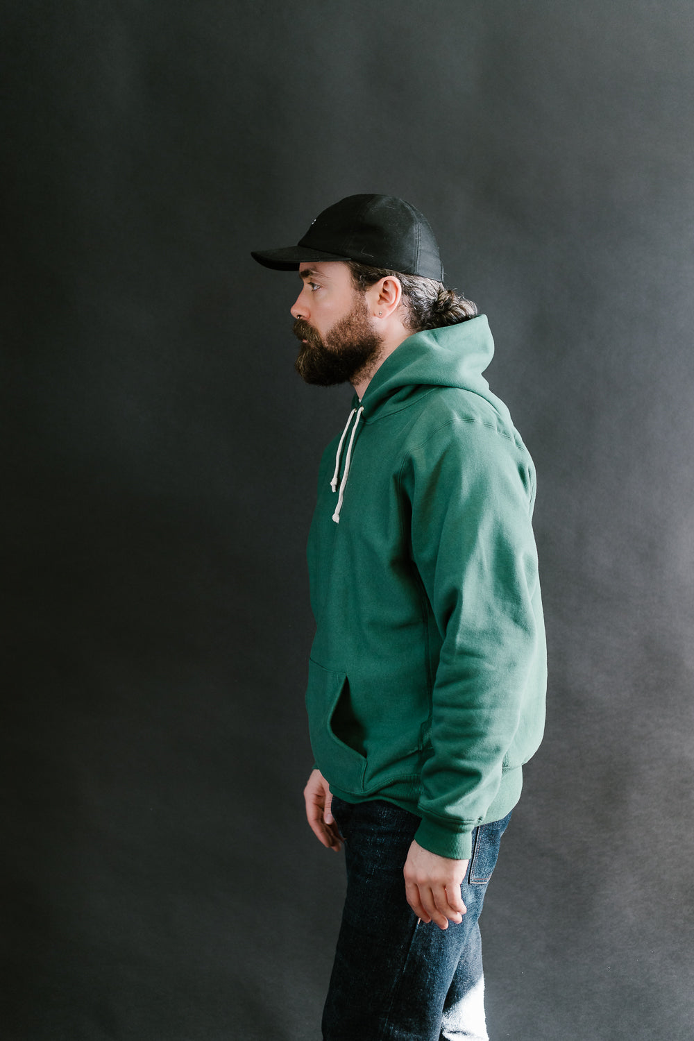 Lot 484 - Heavyweight Hooded Sweatshirt Plain - Green