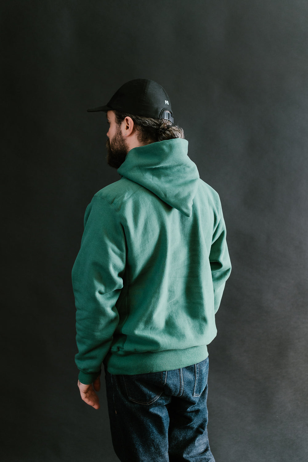 Lot 484 - Heavyweight Hooded Sweatshirt Plain - Green