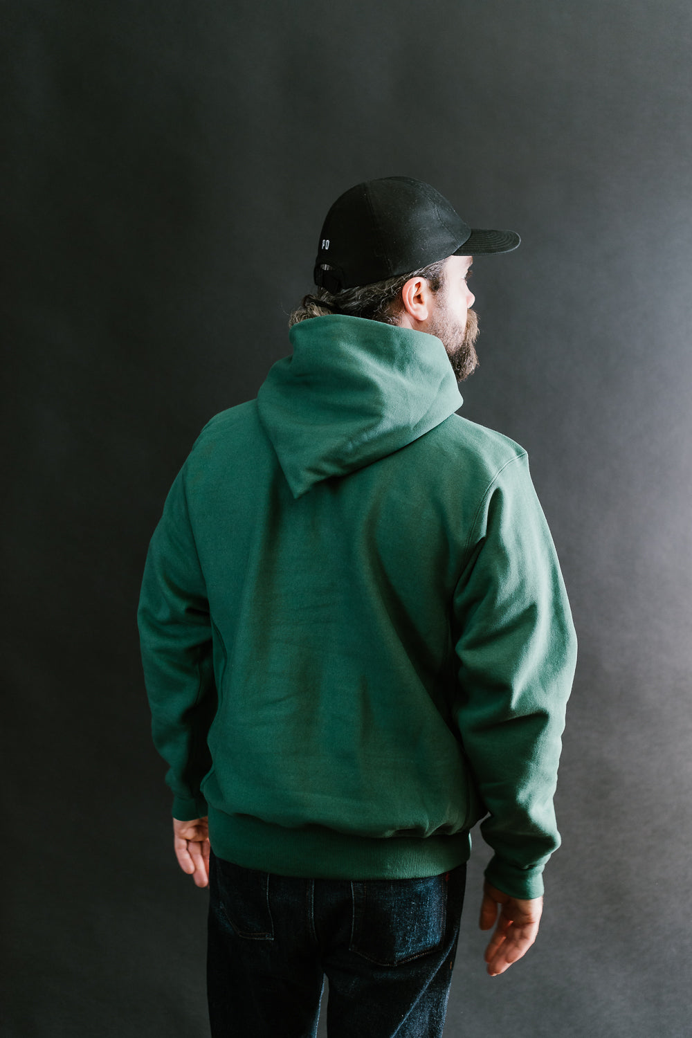 Lot 484 - Heavyweight Hooded Sweatshirt Plain - Green