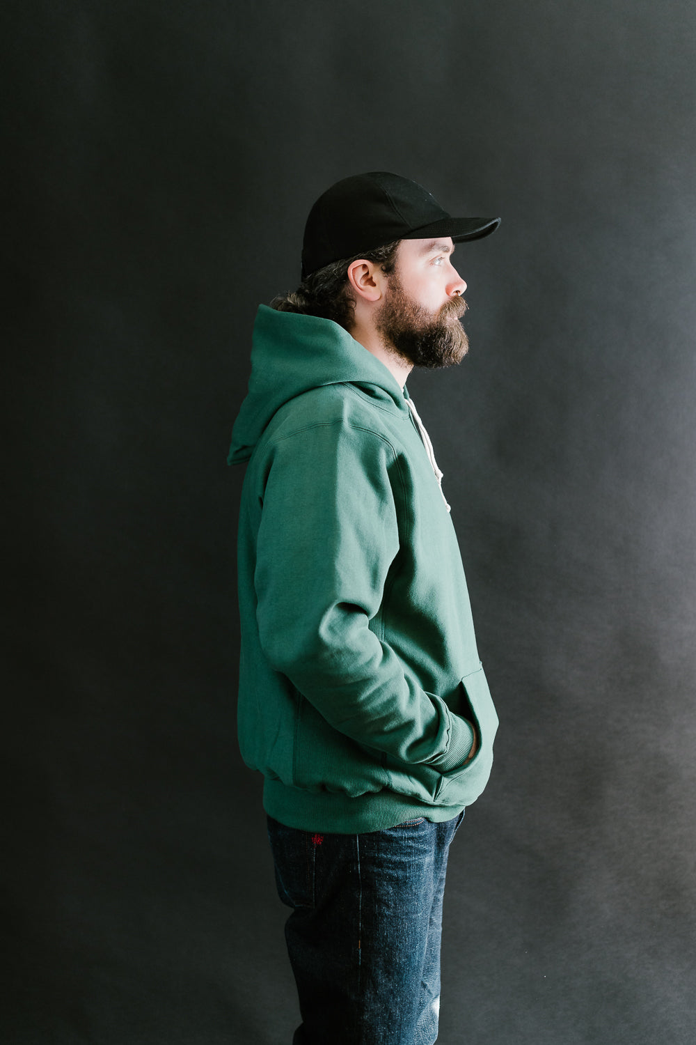 Lot 484 - Heavyweight Hooded Sweatshirt Plain - Green