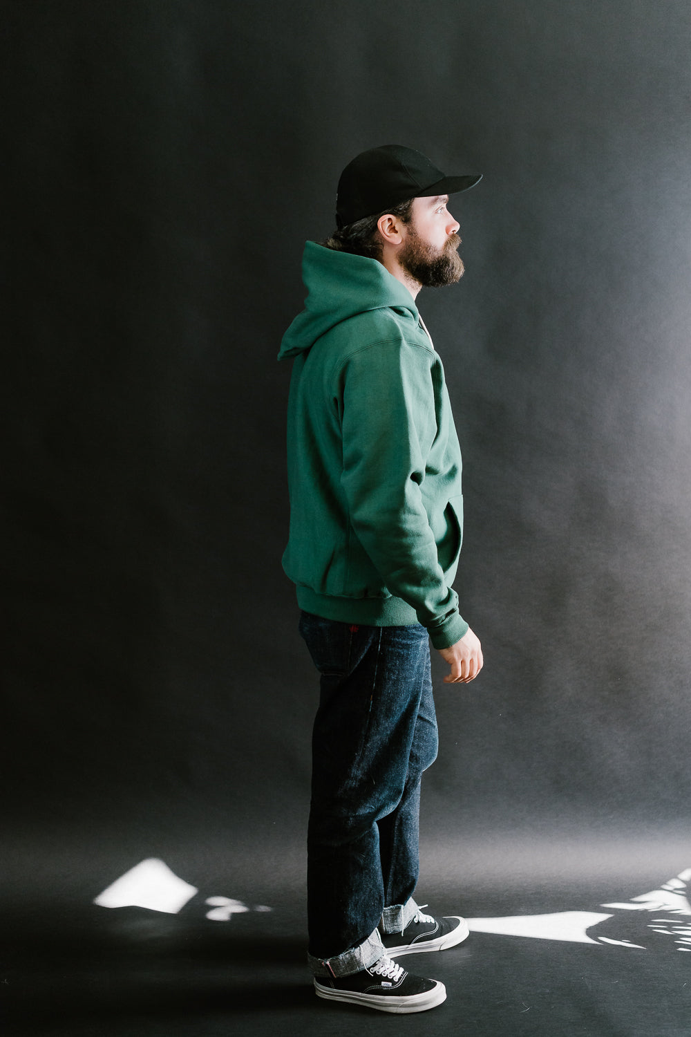 Lot 484 - Heavyweight Hooded Sweatshirt Plain - Green