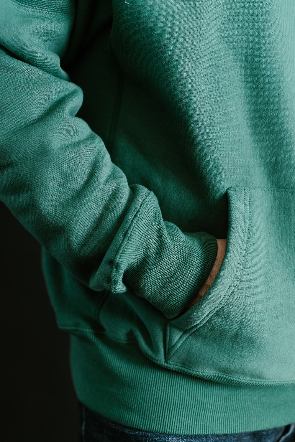 Lot 484 - Heavyweight Hooded Sweatshirt Plain - Green