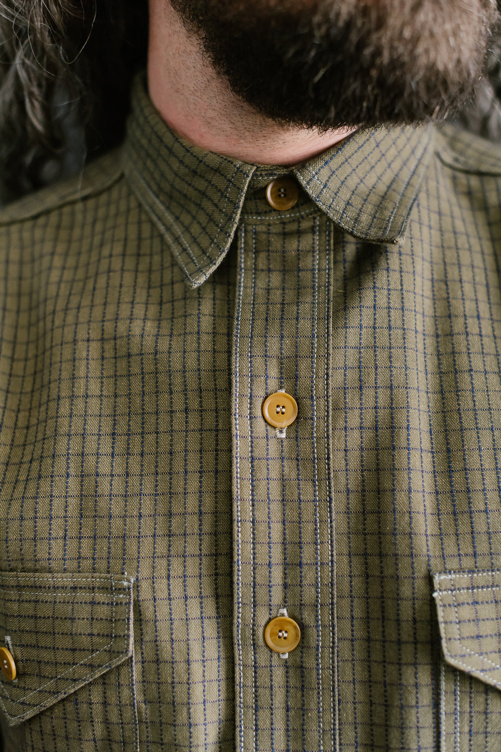 Lot JG-17 - The Madison Shirt - Brown Windowpane