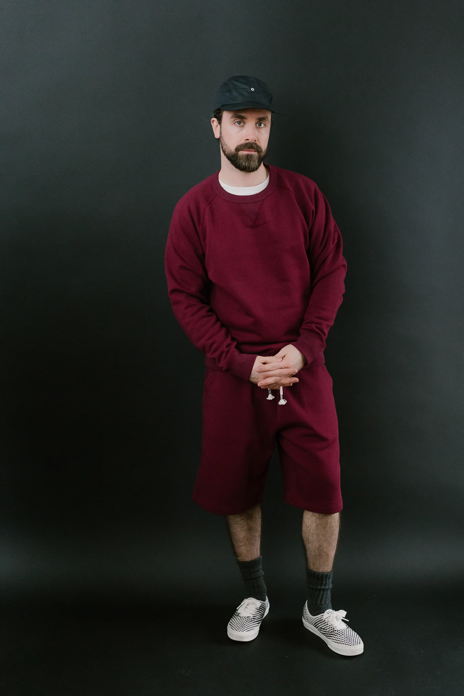 Pullover Crew Neck - Super Looper French Terry - Burgundy