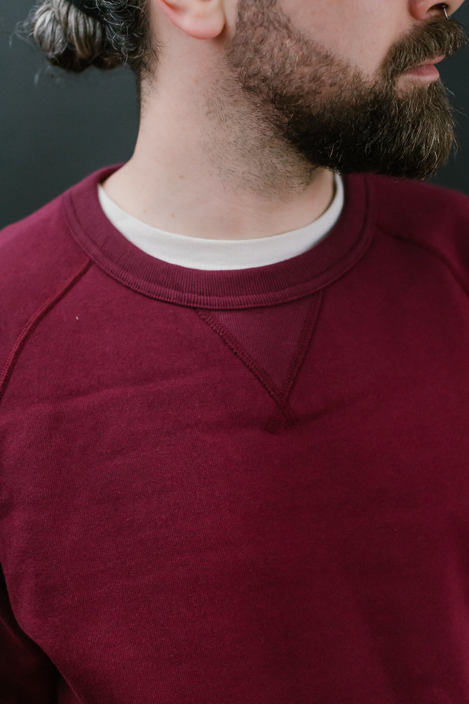 Pullover Crew Neck - Super Looper French Terry - Burgundy