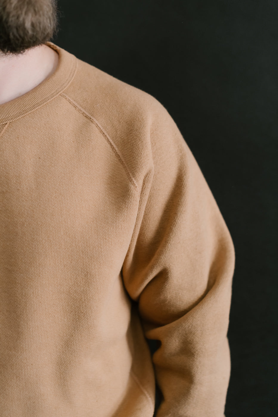 Pullover Crewneck 825gsm Double Heavyweight French Terry Foxfibre® - Coyote 80