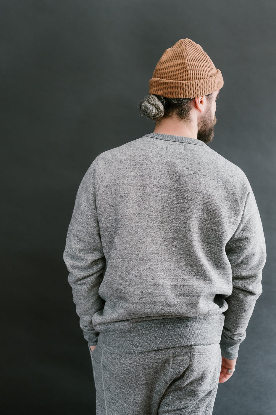 Pullover Crewneck Fleeced Foxfibre® - Charcoal