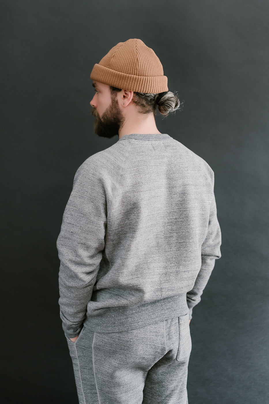 Pullover Crewneck Fleeced Foxfibre® - Charcoal