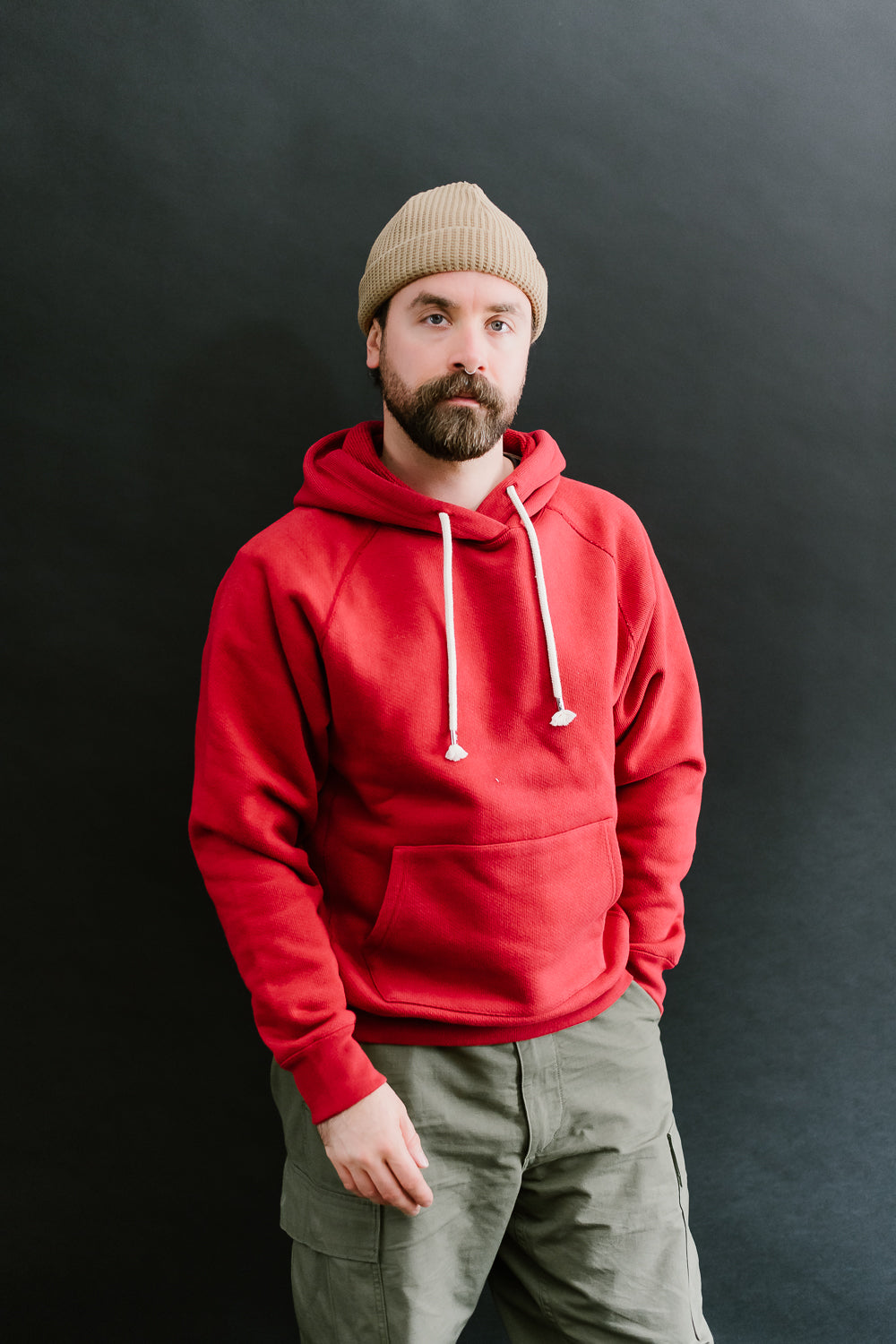 Pullover Hoodie 701gsm Double Heavyweight French Terry - Red