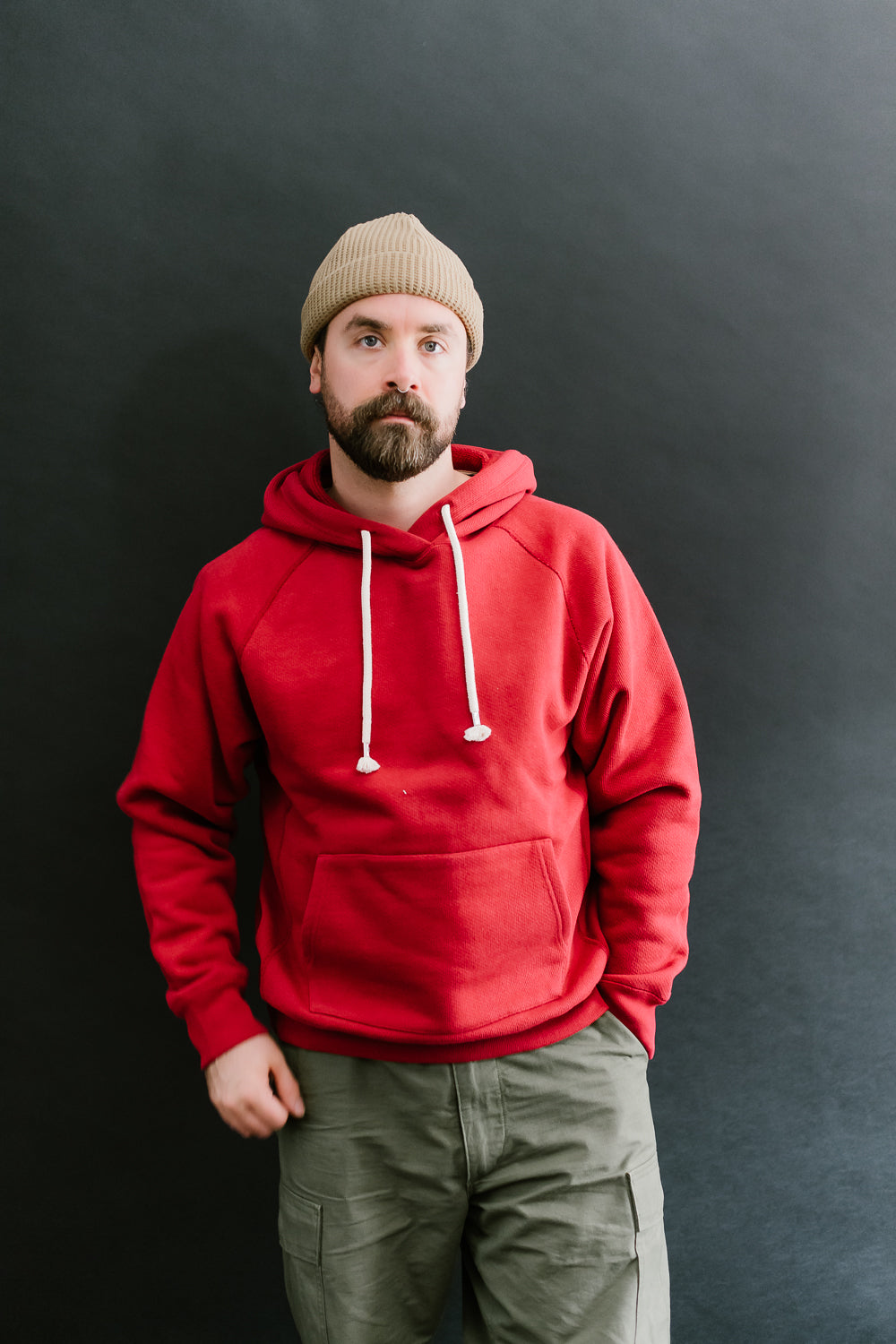 Pullover Hoodie 701gsm Double Heavyweight French Terry - Red