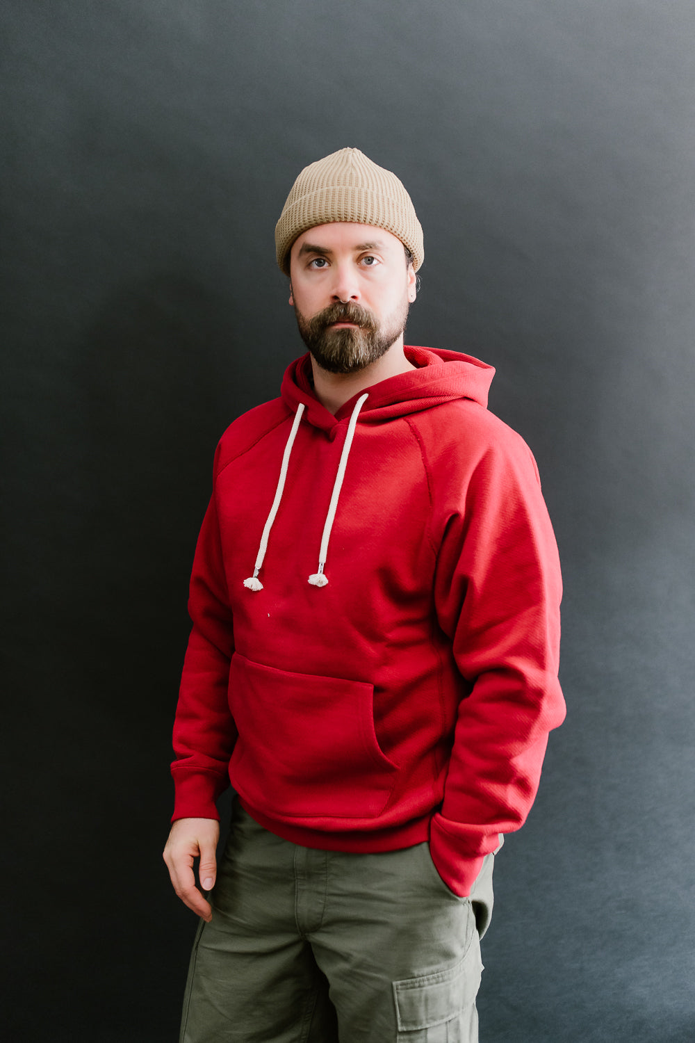 Pullover Hoodie 701gsm Double Heavyweight French Terry - Red