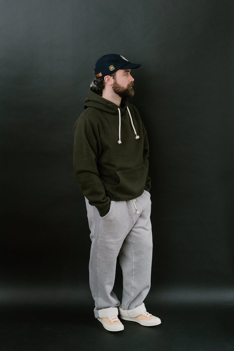 Pullover Hoodie 876gsm Double Heavyweight French Terry - Khaki