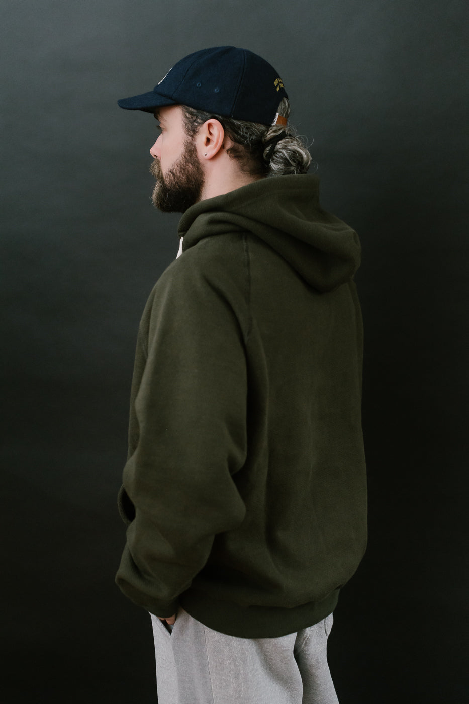 Pullover Hoodie 876gsm Double Heavyweight French Terry - Khaki