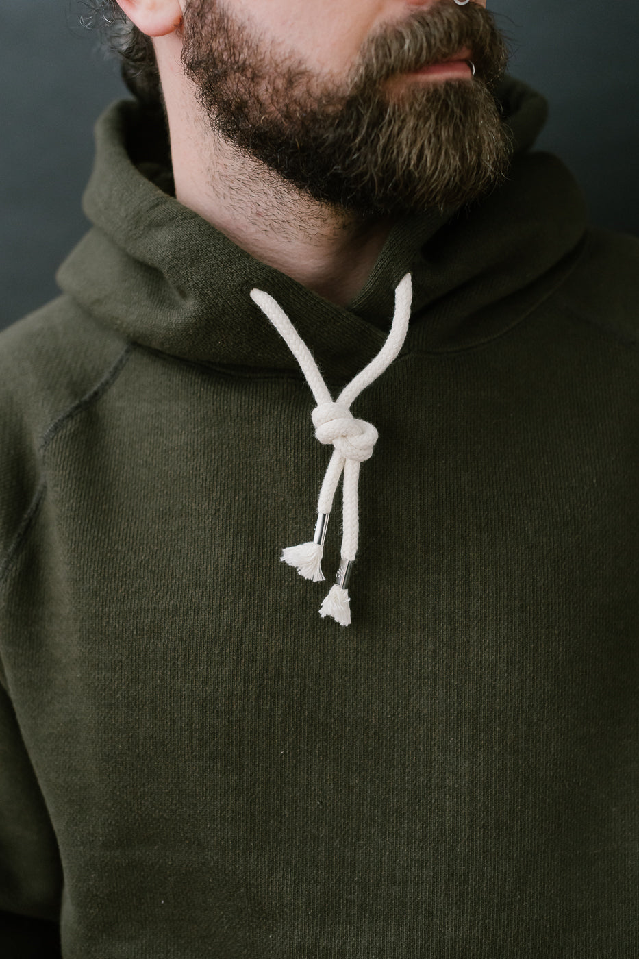 Pullover Hoodie 876gsm Double Heavyweight French Terry - Khaki