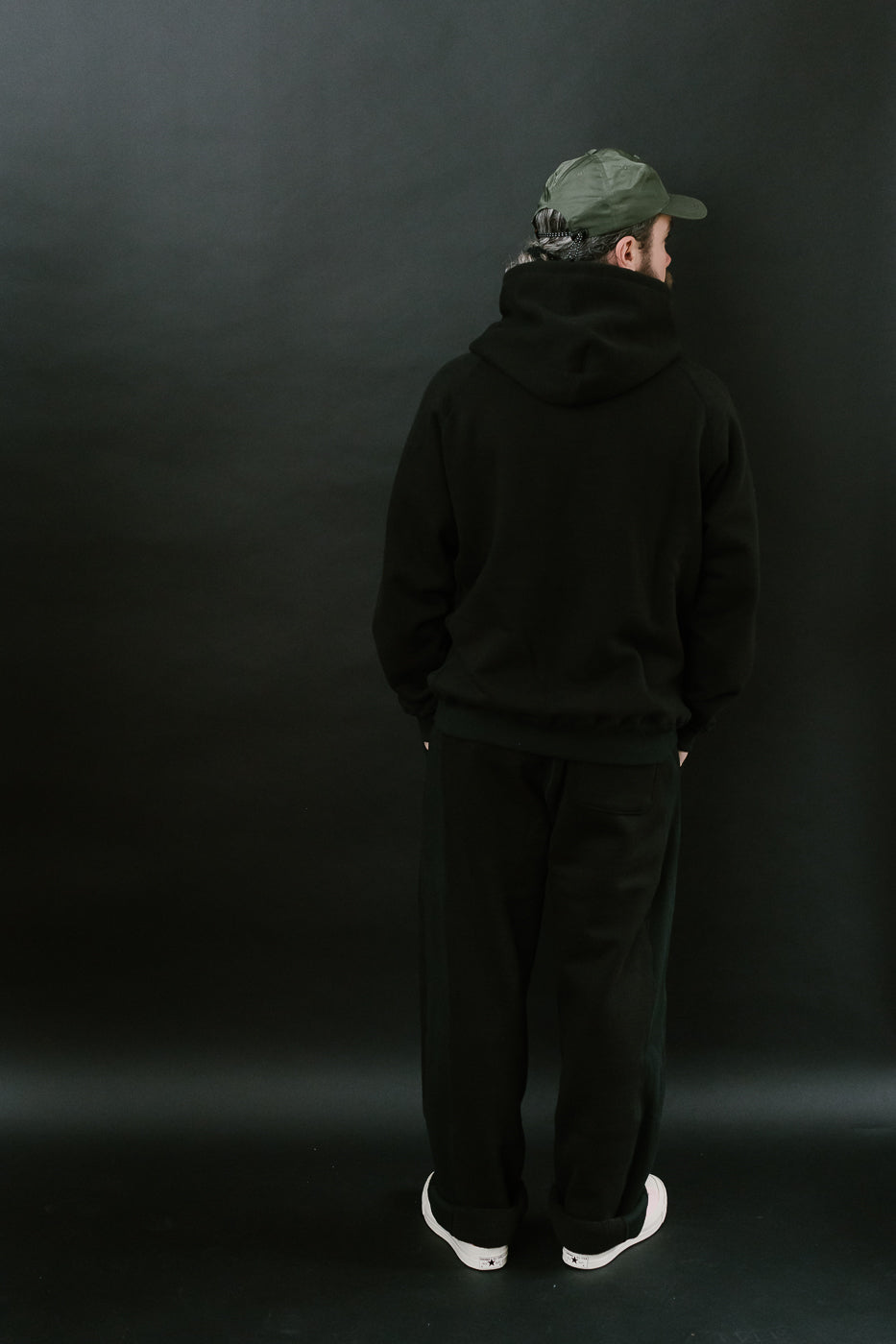 Pullover Hoodie 876gsm Double Heavyweight French Terry - Sumi Black