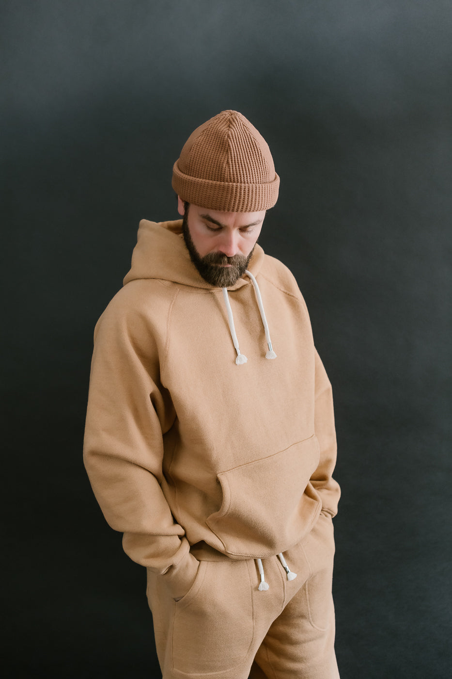 Pullover Hoodie 825gsm Double Heavyweight French Terry Foxfibre® - Coyote 80