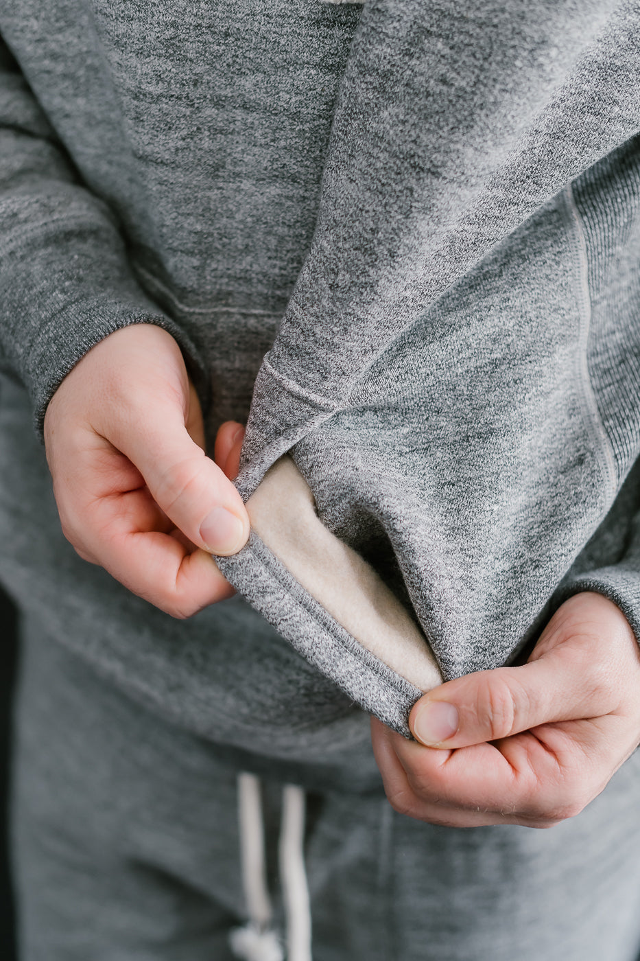 Pullover Hoodie Fleeced Foxfibre® - Charcoal