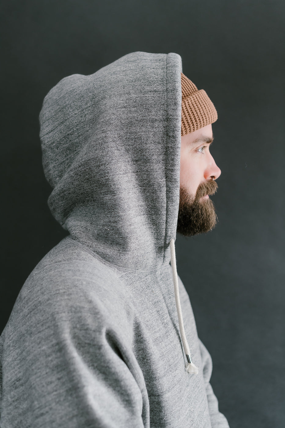 Pullover Hoodie Fleeced Foxfibre® - Charcoal