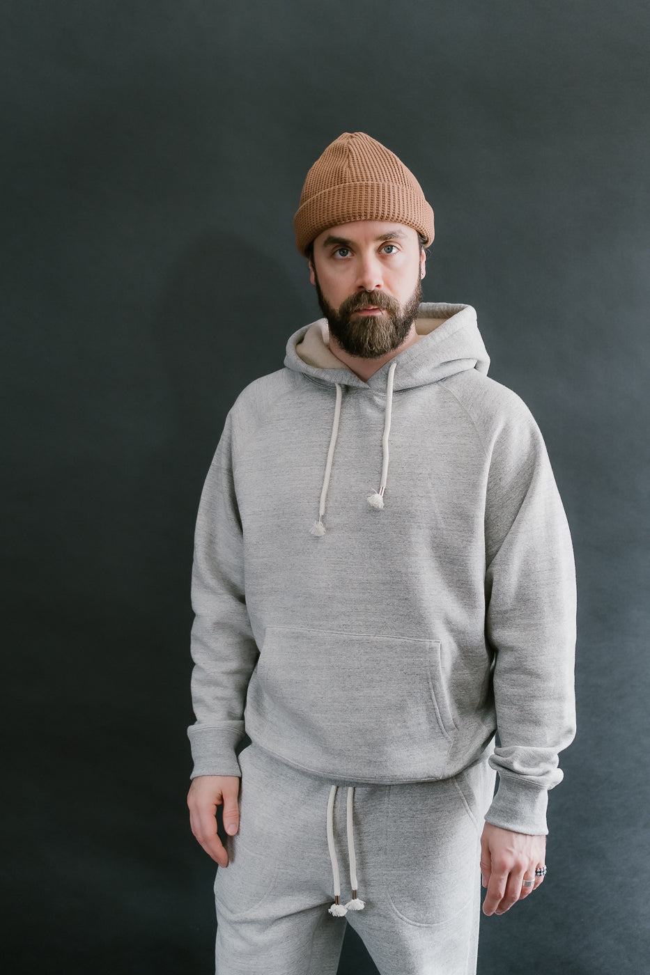 Pullover Hoodie Fleeced Foxfibre® - Heather Grey