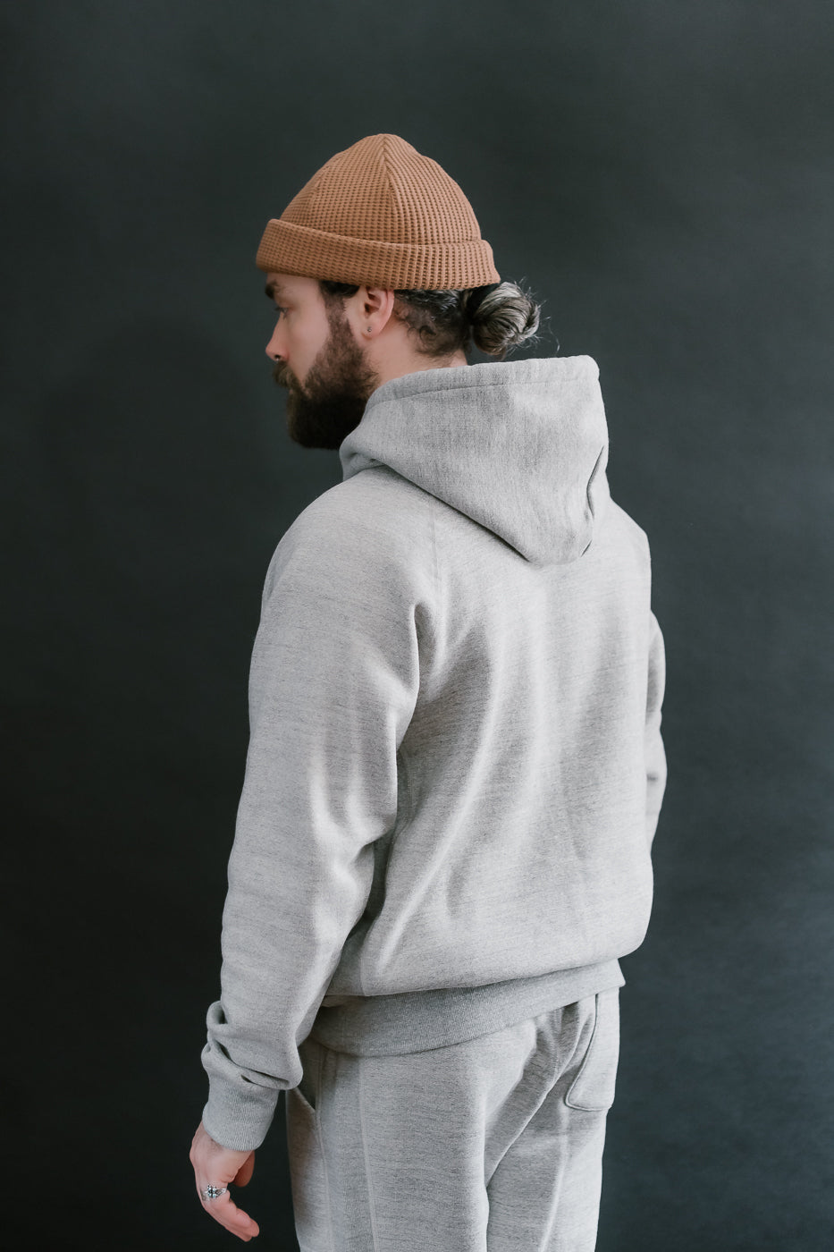 Pullover Hoodie Fleeced Foxfibre® - Heather Grey